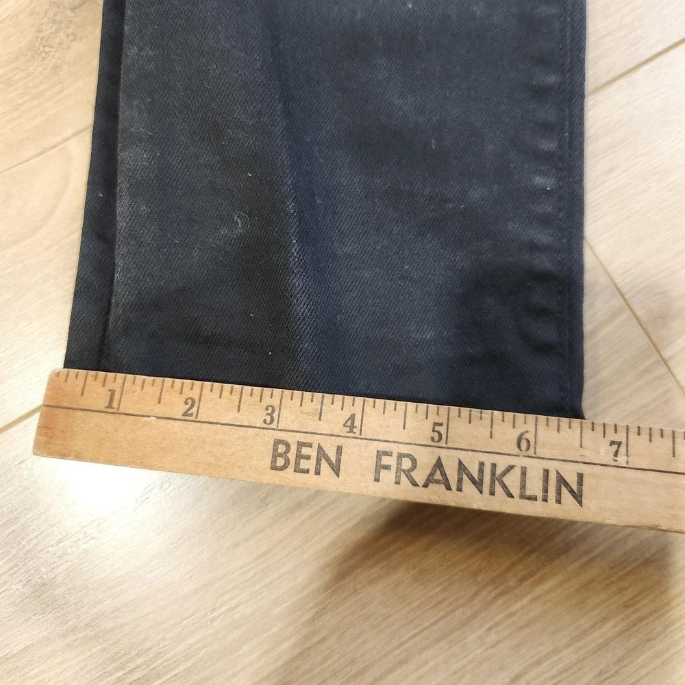True Religion Geno Relaxed Slim Jeans Mens 34x34 Black Dark Wash Stretch Denim